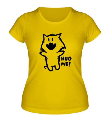 Женская футболка Cat: hug me