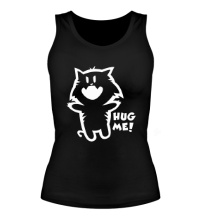 Женская майка Cat: hug me