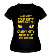 Женская футболка Злой котенок