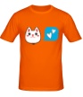 Мужская футболка «Любящий кот» - Фото 1