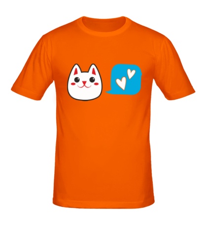 Мужская футболка «Любящий кот»
