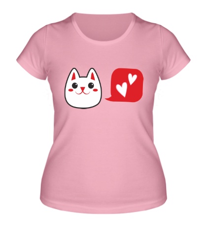 Женская футболка Любящий кот