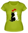 Женская футболка «Влюбленные котята» - Фото 1