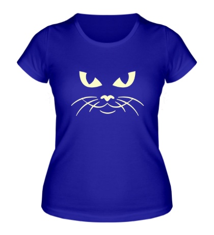 Женская футболка «Хитрый взгляд кота, свет»