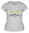 Женская футболка «Хитрый взгляд кота» - Фото 1