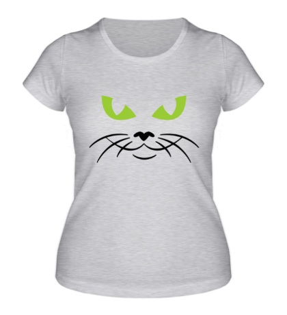 Женская футболка «Хитрый взгляд кота»