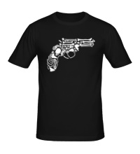 Мужская футболка Пистолет из костей