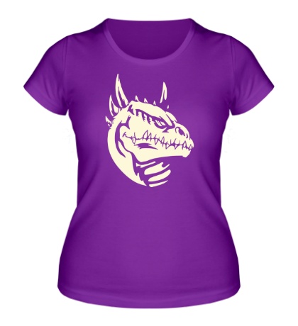 Женская футболка «Голова ящера, свет»