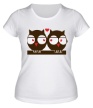 Женская футболка «Влюбленные совы» - Фото 1