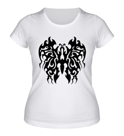 Женская футболка «Бабочка в тату стиле»