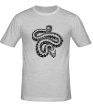 Мужская футболка «Силуэт змеи» - Фото 1