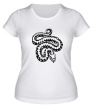 Женская футболка «Силуэт змеи» - Фото 1