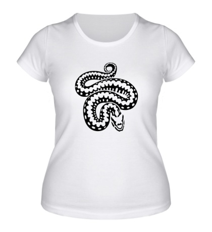 Купить женскую футболку Силуэт змеи