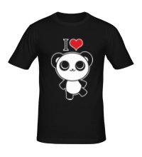 Мужская футболка Я люблю панд