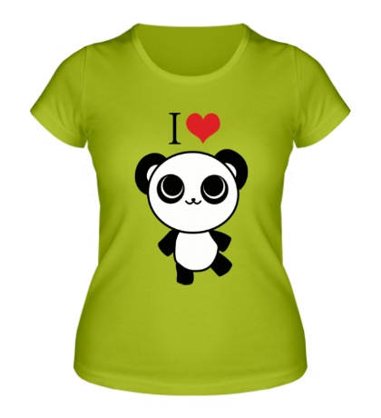 Женская футболка Я люблю панд
