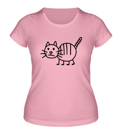 Купить женскую футболку Рисунок кота