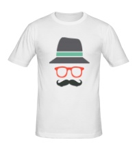 Мужская футболка Хипстер в шляпе