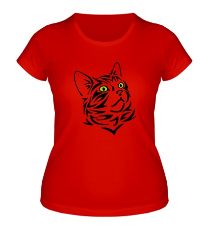 Женская футболка Силуэт кота