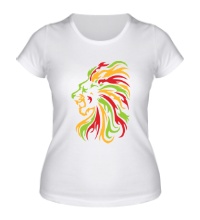 Женская футболка Огненный лев