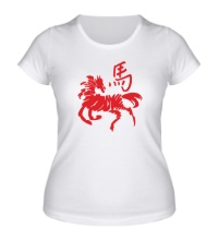 Женская футболка Символ лошади