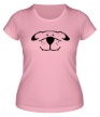 Женская футболка «Морда собачки» - Фото 1