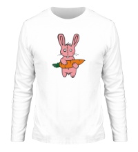 Мужской лонгслив Кролик с морковкой