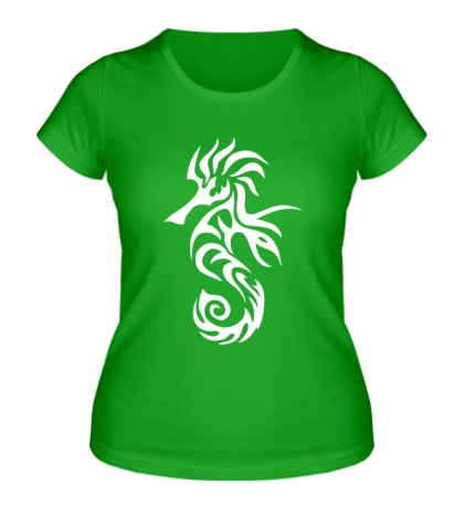 Женская футболка Тату морской конек
