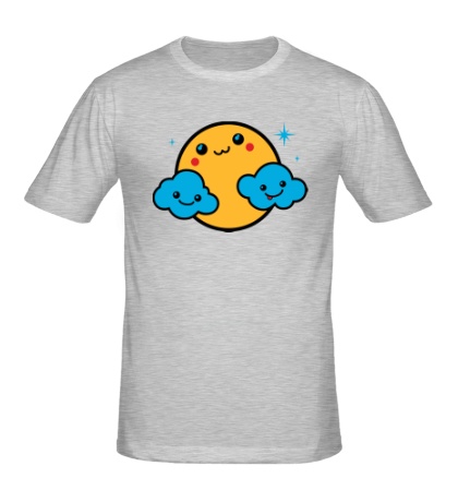 Мужская футболка Солнышко с облаками