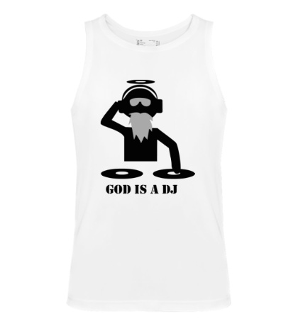 Мужская майка «God is a DJ»
