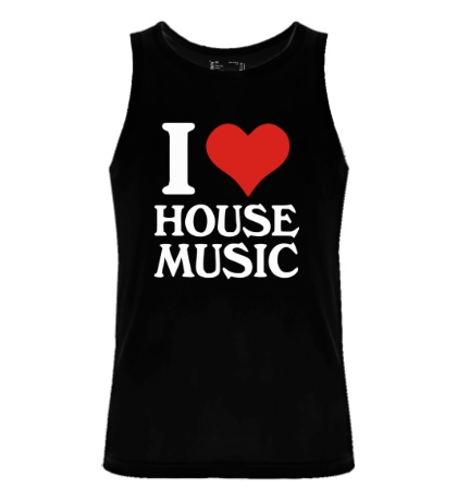 Мужская майка «I Love House Music»