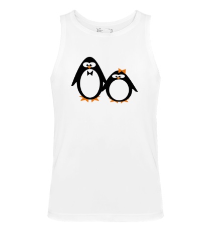 Мужская майка Влюбленные пингвины