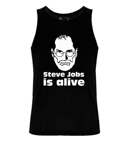 Мужская майка Steve Jobs, Is Alive