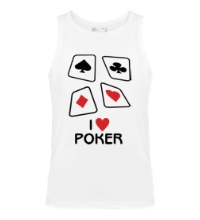 Мужская майка I love poker