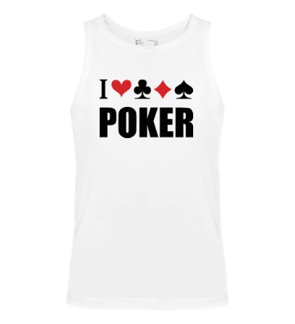 Мужская майка «I love poker»