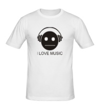 Мужская футболка I Love Music