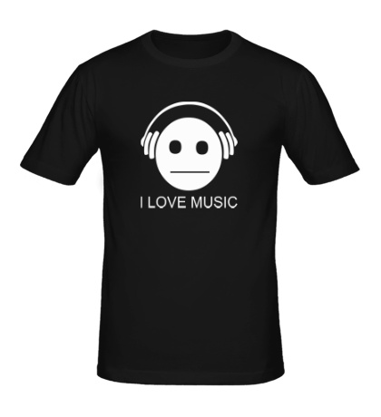 Мужская футболка «I Love Music»