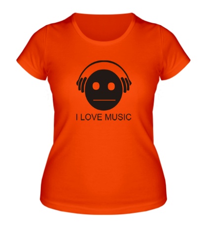 Женская футболка I Love Music