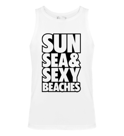 Мужская майка «Sun Sea & Sexy Beaches»