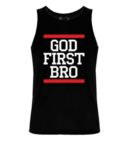Мужская майка «God first bro»