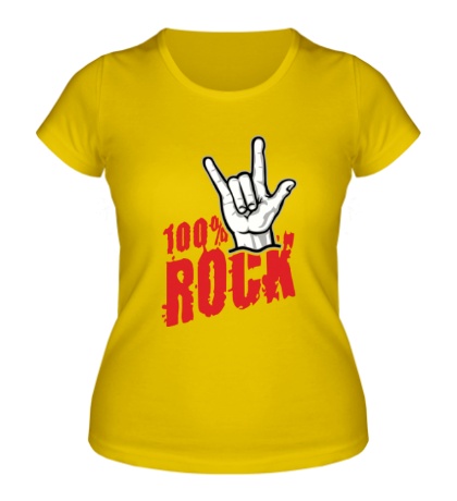Женская футболка «100% Rock»