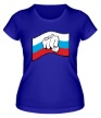 Женская футболка «Русский флаг» - Фото 1
