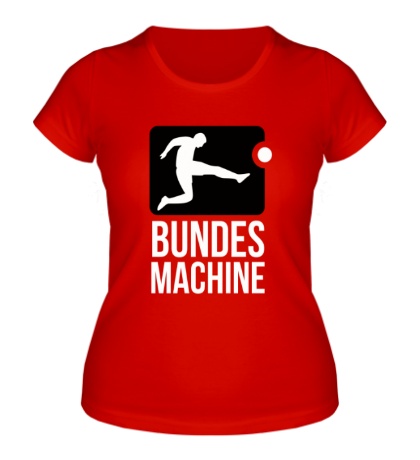 Женская футболка Bundes machine football