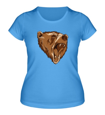 Женская футболка Разъяренный медведь