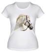 Женская футболка «Абстрактная голова коня» - Фото 1