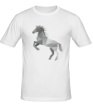 Мужская футболка «Абстрактный конь» - Фото 1