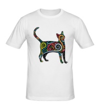 Мужская футболка Декоративный кот