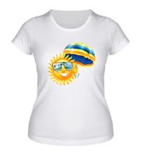 Женская футболка Солнце с зонтом