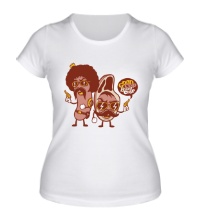 Женская футболка Meat guys