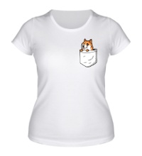 Женская футболка Карманный Doge