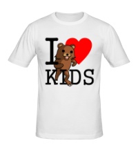 Мужская футболка I love kids